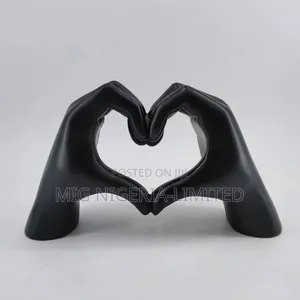 New Art Home Decor Modern Rock Gesture Statue Gold Hand