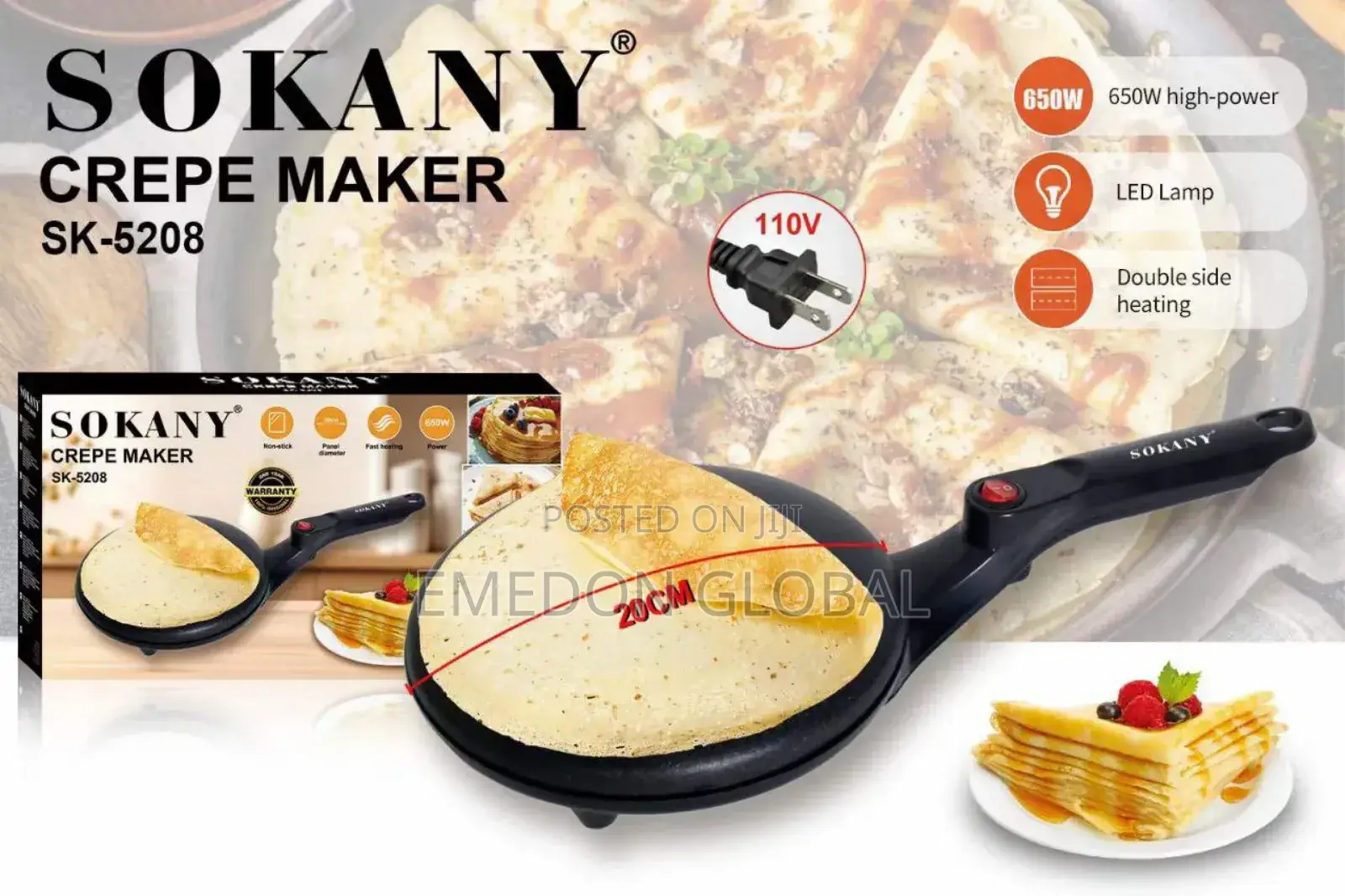 Sokany Crepe Maker