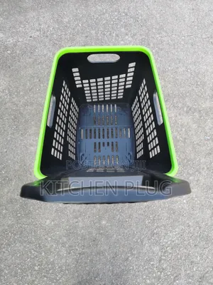 Plastic Shopping Basket With Wheels, 70 Litres of Space.
