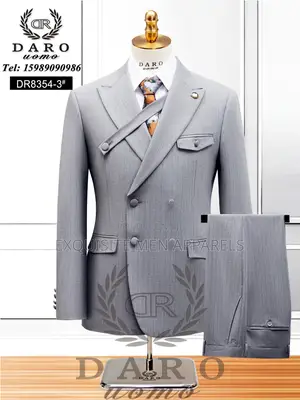 Latest Designers Daro Stripe Double Breasted Turkish Men’S Suit