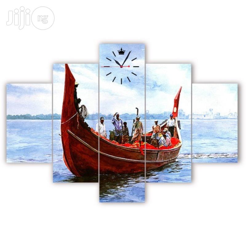 Sailing Boat 5 Piece Canvas Frame