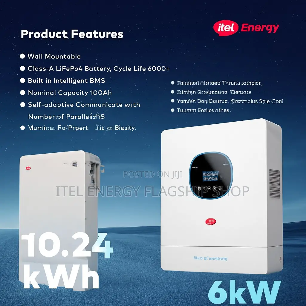 Ip54+ Itel 6kw Inverter + 48v + 1 Phase and Itel 10kwh + 48v + 200ah ...