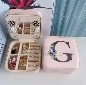 Mini Jewelry Organizer Storage Box With Mirror