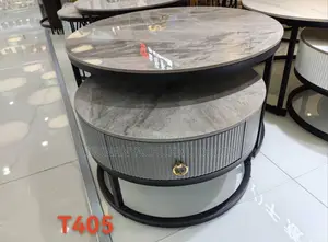 2in1 Marble Top Center Table With Drawer