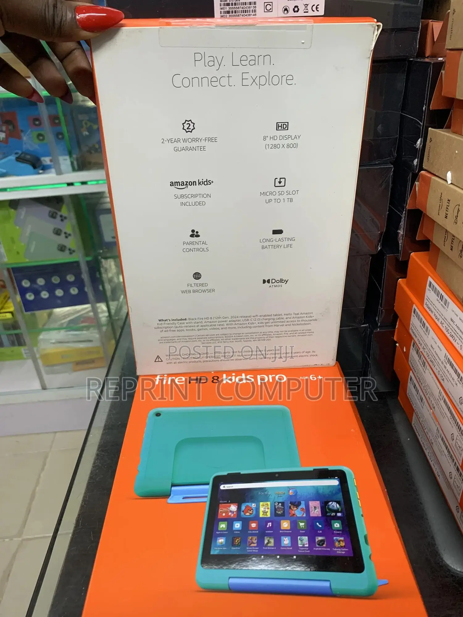 New Amazon Fire HD 8 Kids Pro 32 GB Green