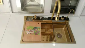 Gold 4 Piano Button Sink