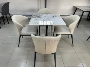 4 Seater Luxe Marble Dinning