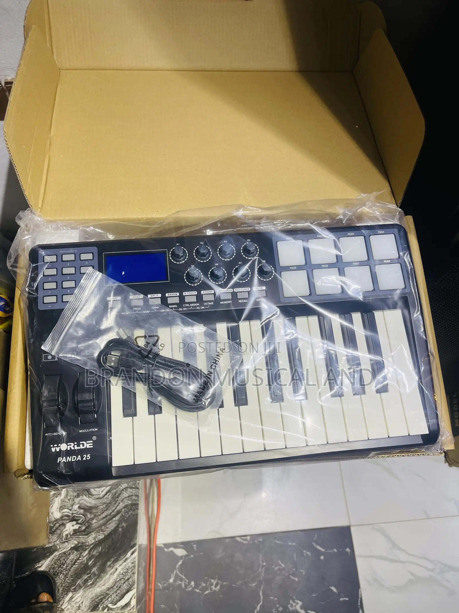 25 Keys Worlde Usb/Midi Controller Keyboard