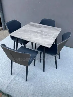 Marble Dining Table With 4 Strong Chairs