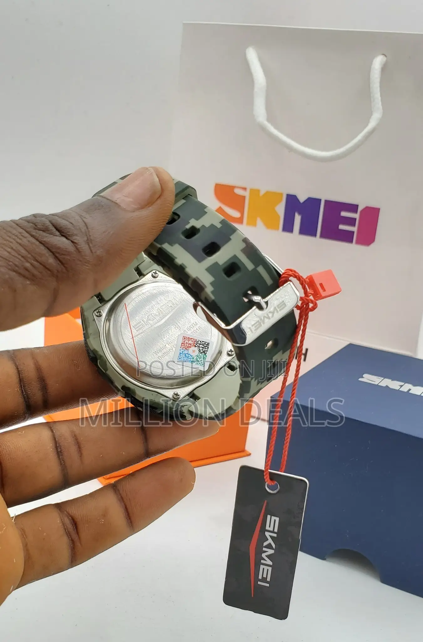 Camou Rubber Strap Men's Unique Wrist Watch