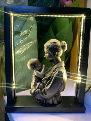 Mother and Child Figurine With Light