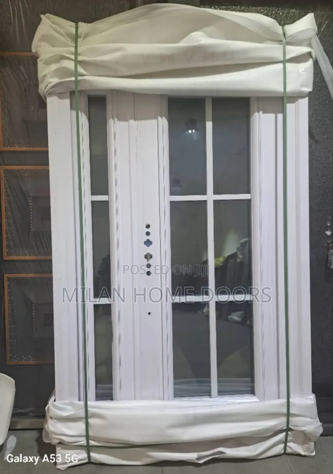 4ft White French Glass Security Door