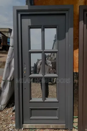 Gray 3ft French Glass Security Door