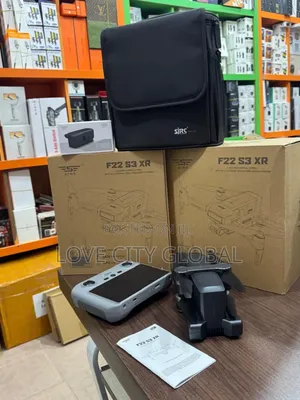 F22 S3 Xr Drone 3-axis Gimbal 6km Hd Gps Screen Remote 2 Battery.