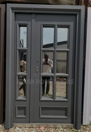 Gray 4ft French Glass Entrance Door
