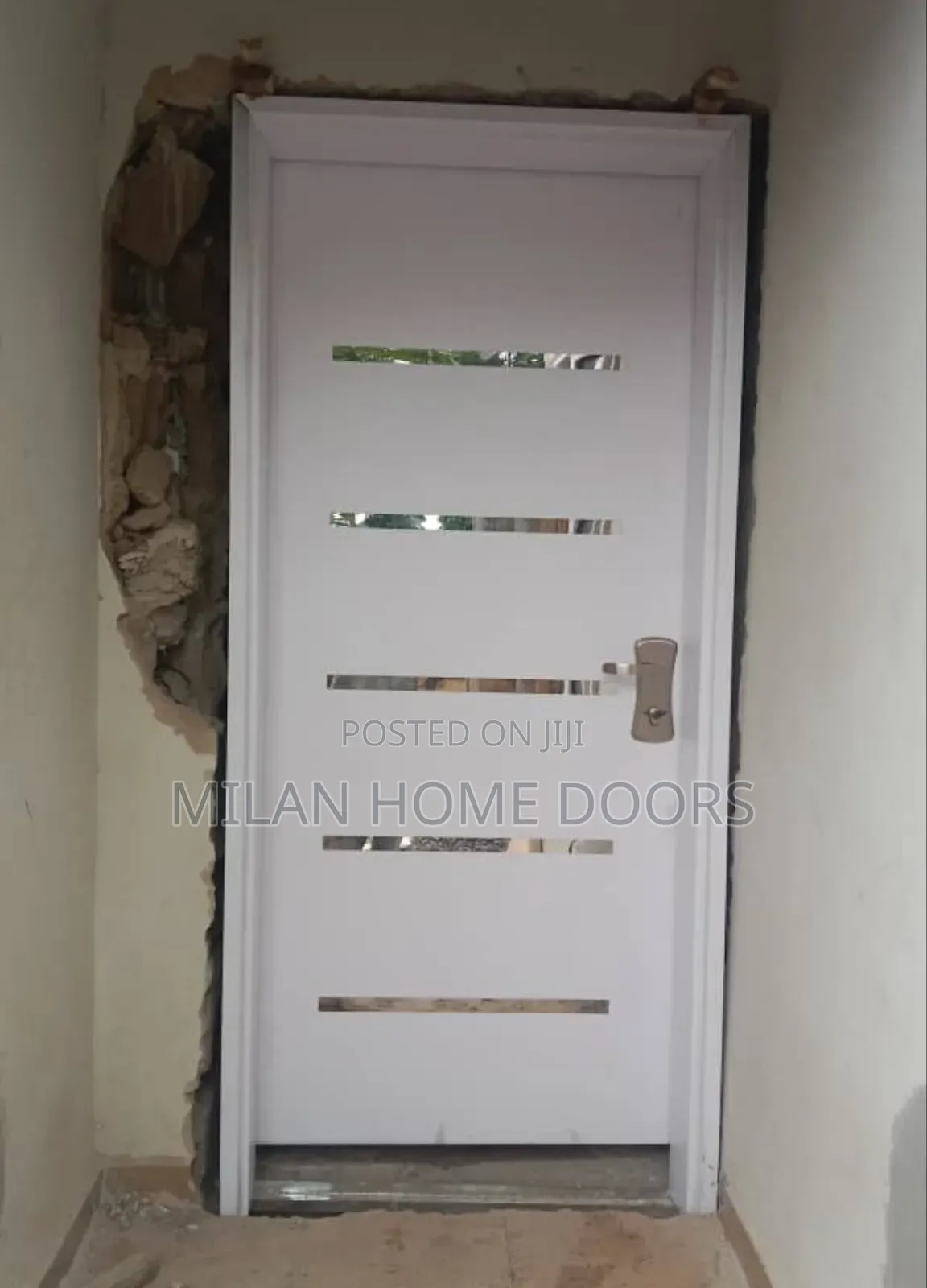 White 880/3ft Israeli Security Door