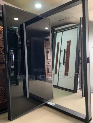 5ft Pivot Security Door Plan Black