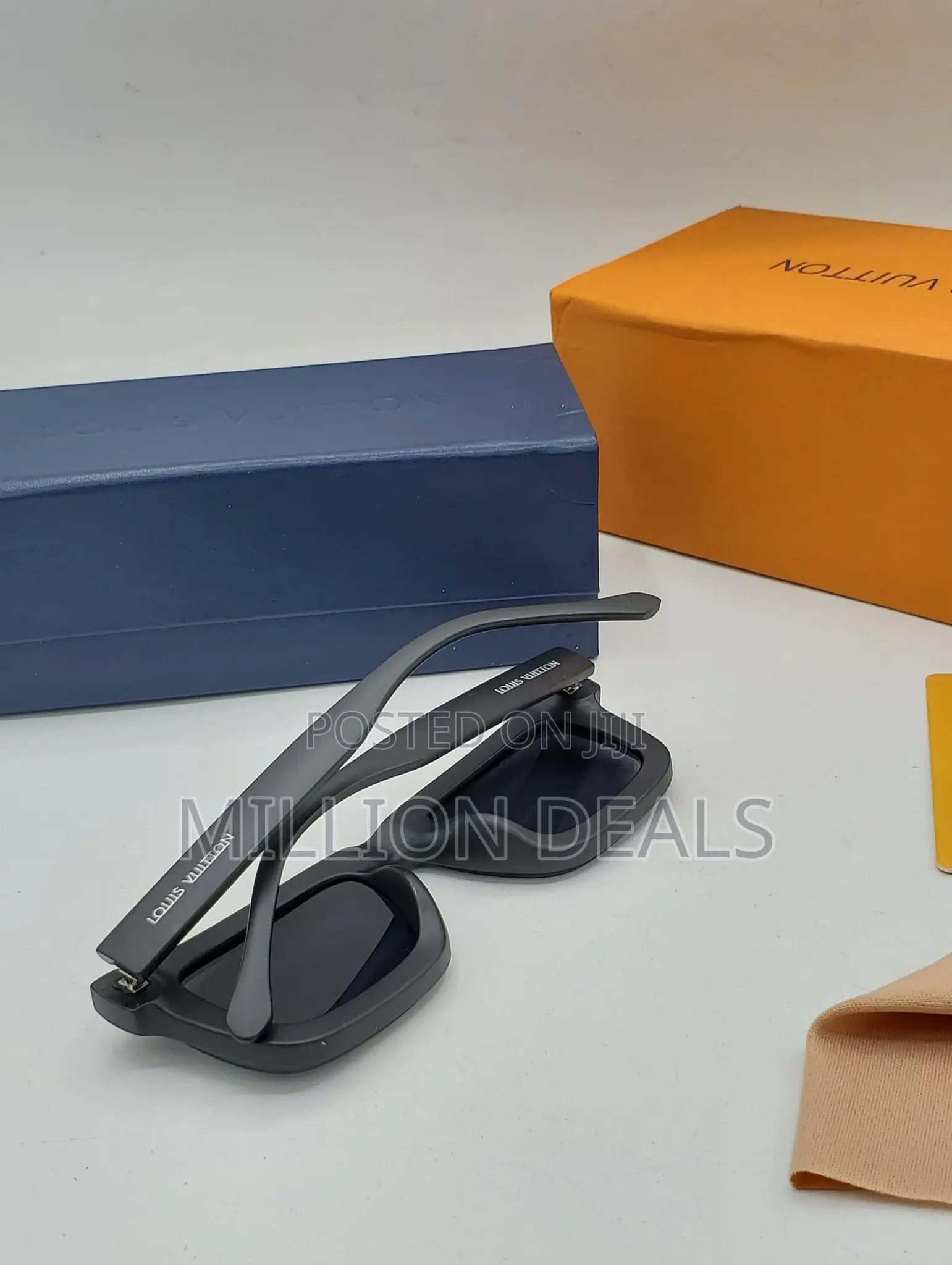 Luxury Ski Pattern Lv Men's Sunglasses Black