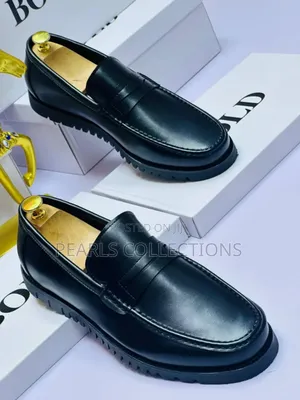 Bold Black Leather Shoes