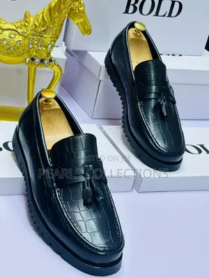 Bold Black Leather Shoes