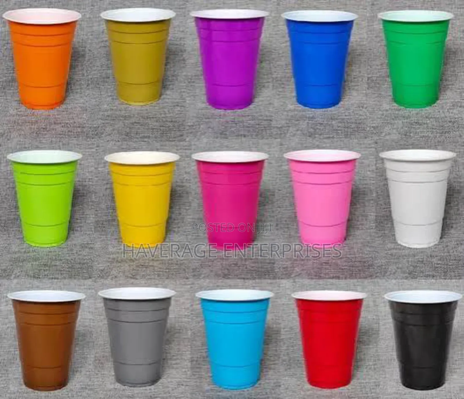 Disposable Cups
(Different Colours) 500pces