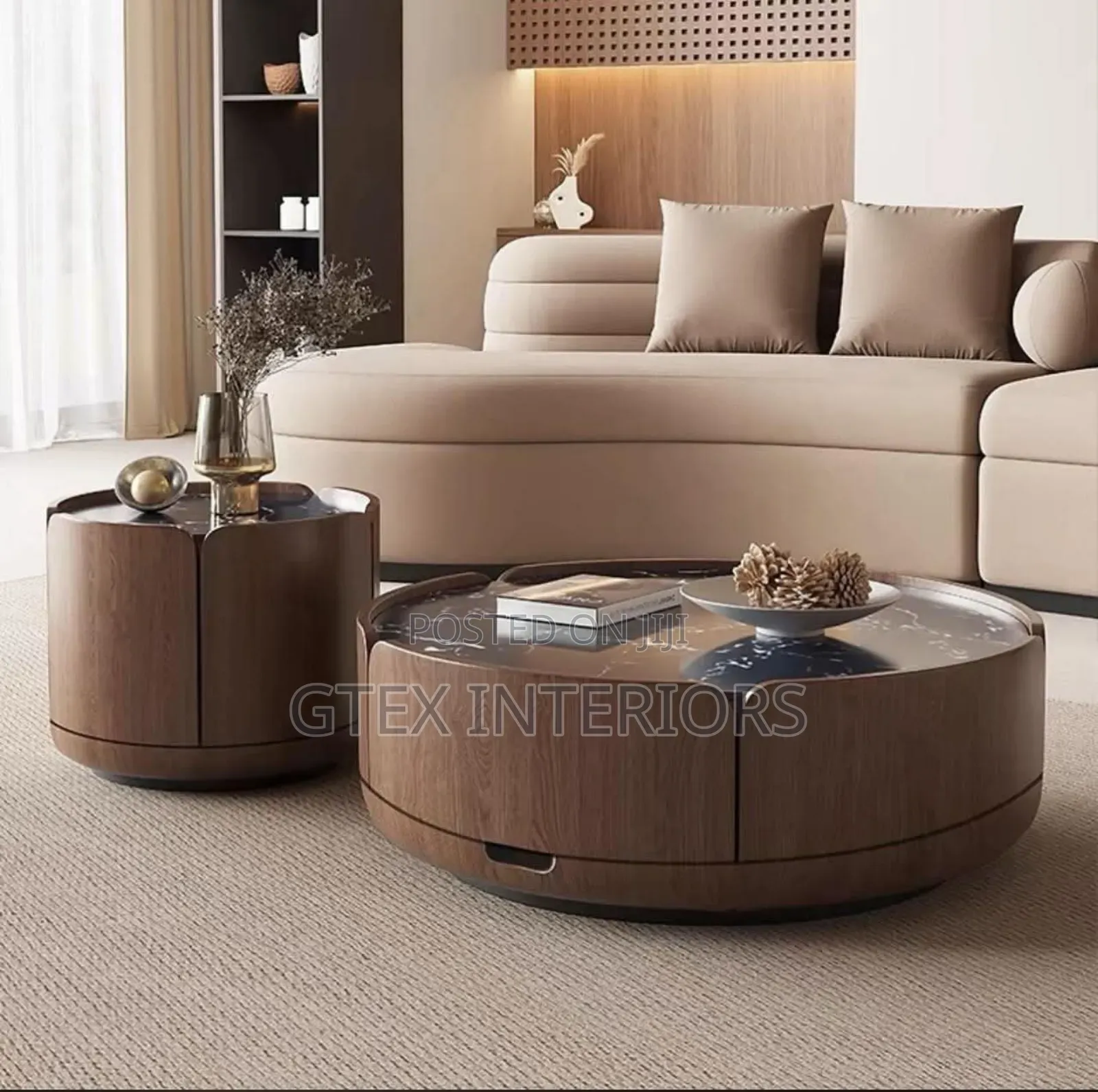 Marble/Wooden Center Table