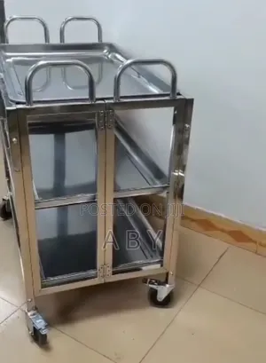 Stainless Steel Quality Foldable 3 Layers Food Trolley
