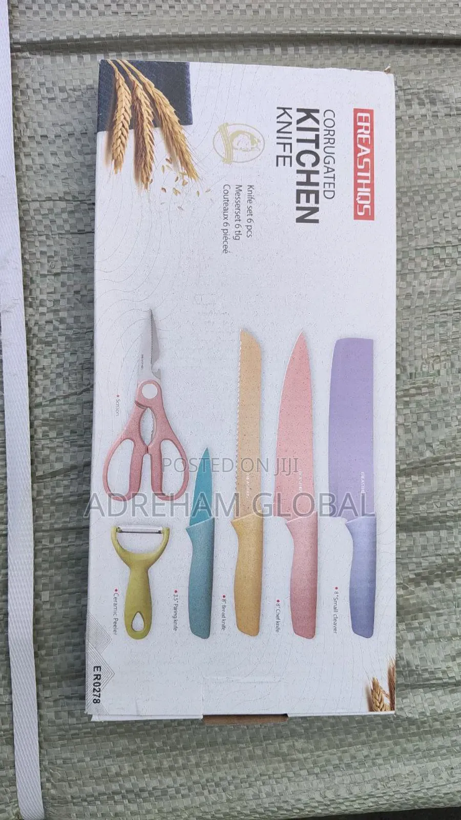 6 Pc's Corrugated Knife Big Box