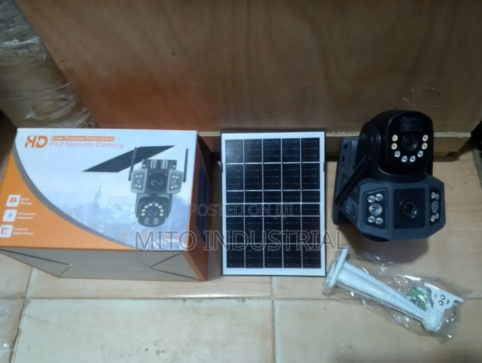 Solar-Powered PTZ (Pan-Tilt-Zoom) Security Camera System