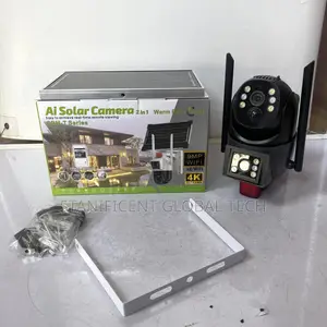Optimax 9mp Wifi Dual Lens Ai Solar Ptz Big Outdoor Camera (V380 App)