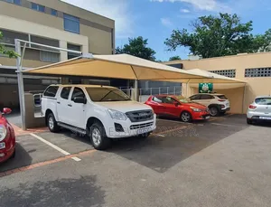 Galvanized Pipe Carport With Yellow Covering - Vibrant Protection