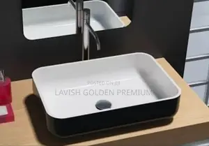 Black and White Countertop Wash Hand Basin