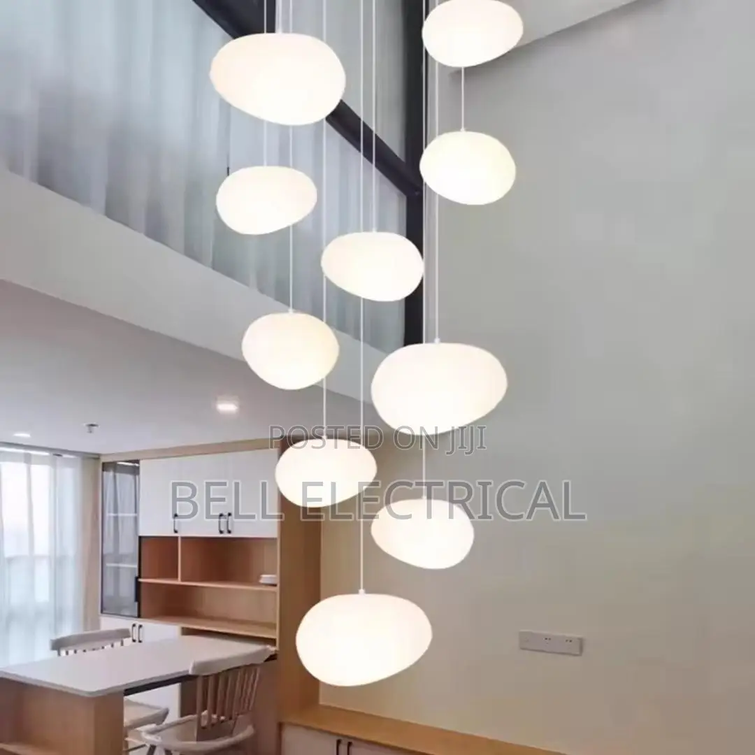 Stairs Long Chandelier Duplex Floor