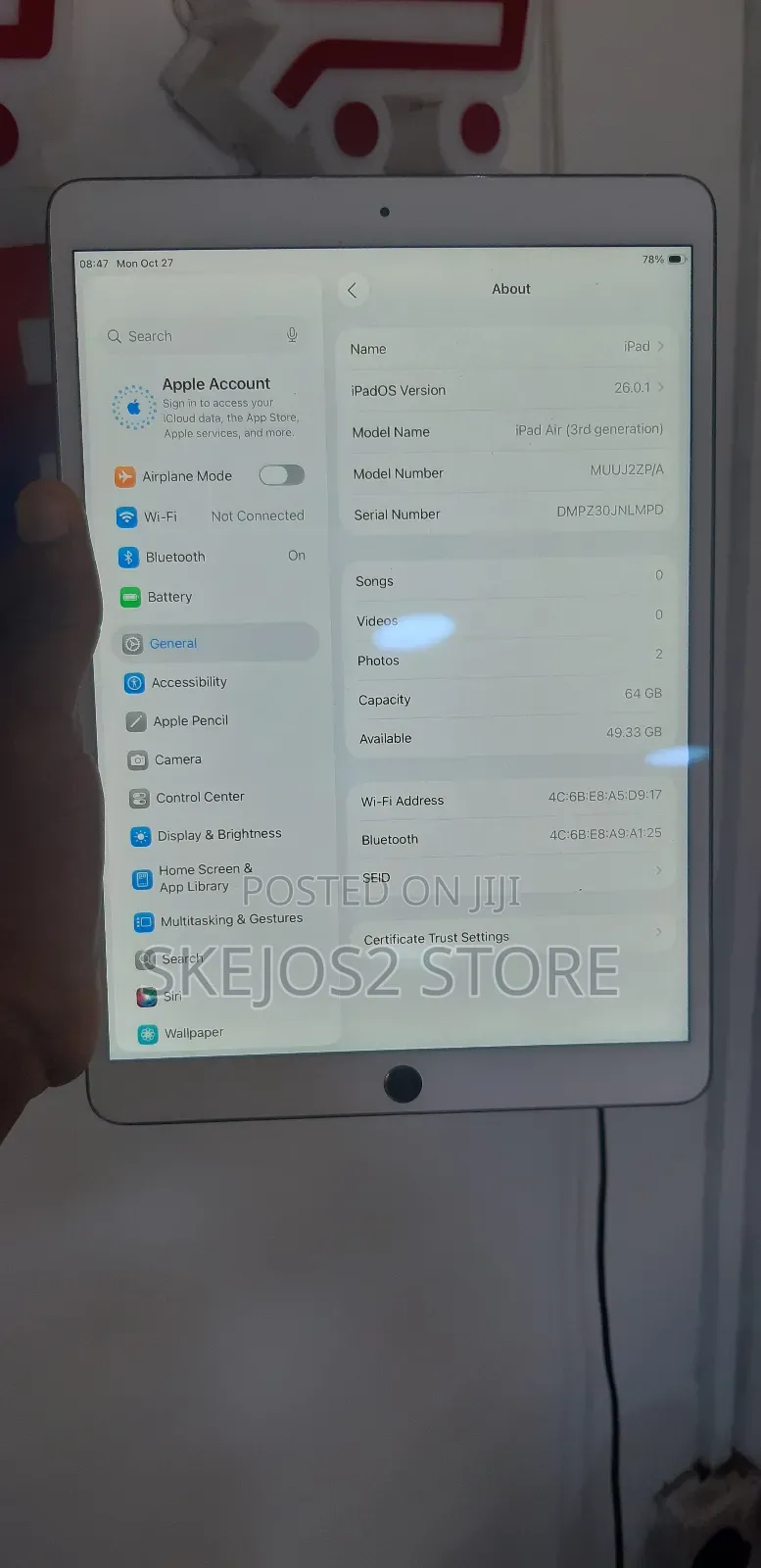 Apple iPad Air 3 64 GB Silver
