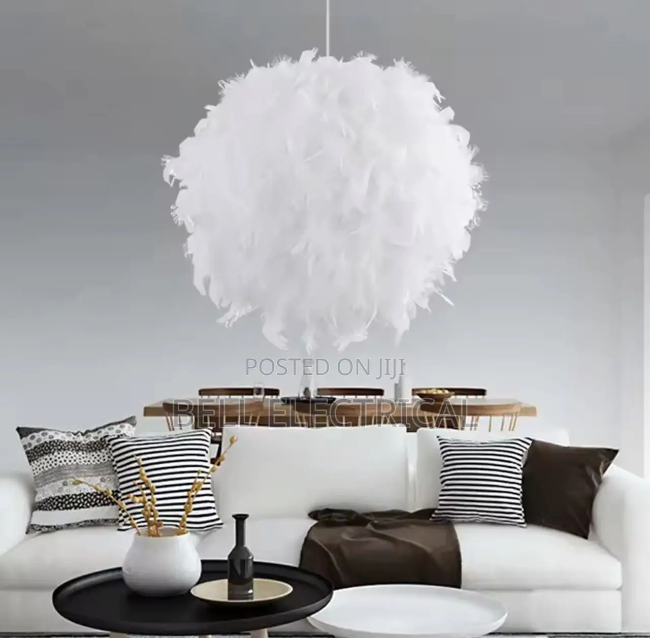 Fluffy Feather Pendant Light 500mm
