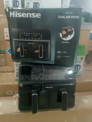 Hisense H08afbk2s1 Dual Basket Air Fryer – Sleek Black Finish