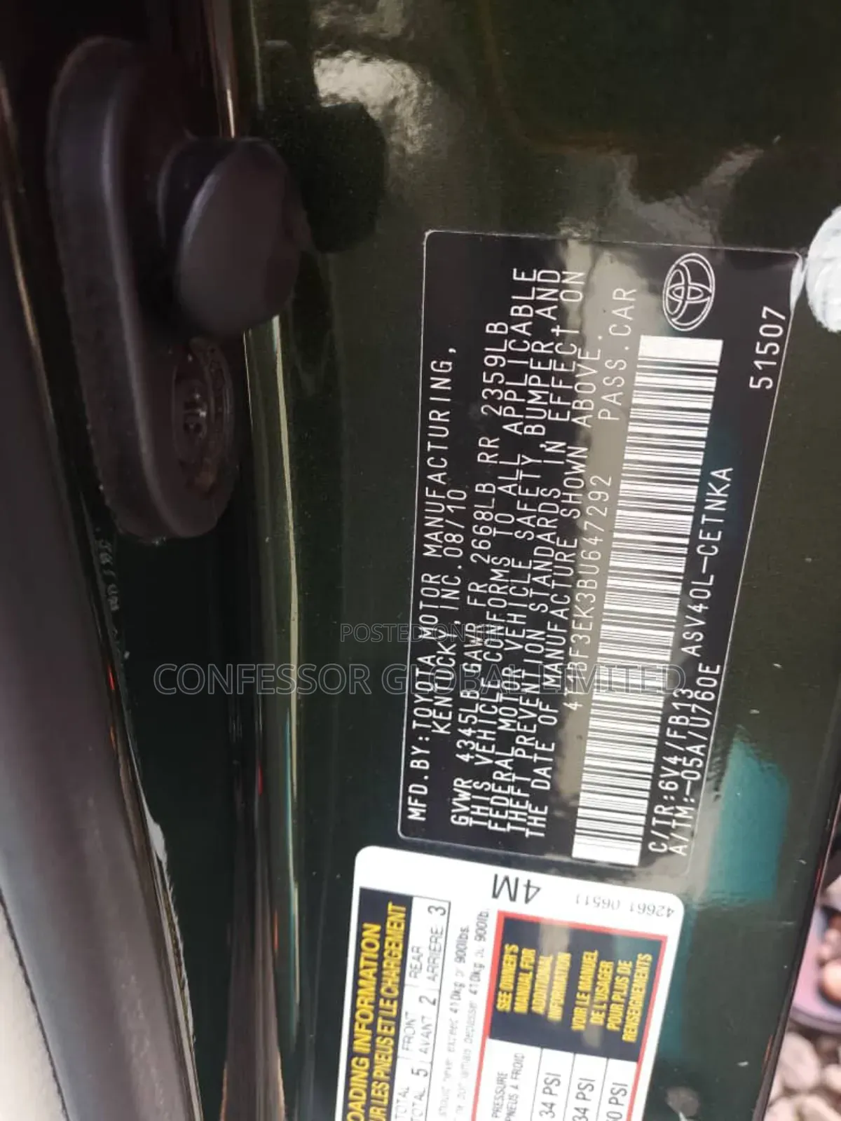 Toyota Camry 2011 Black