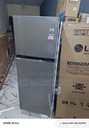 Energy-Saving Lg 264l Top Freezer: Double Door Smart Inverter Tech
