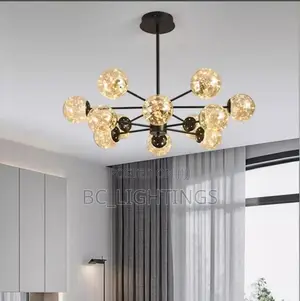 Modern Nordic 12 Hands Glass Led Chandelier Light