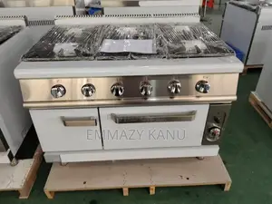 Commercial 6-Burner Hotplate With Oven Cabinet