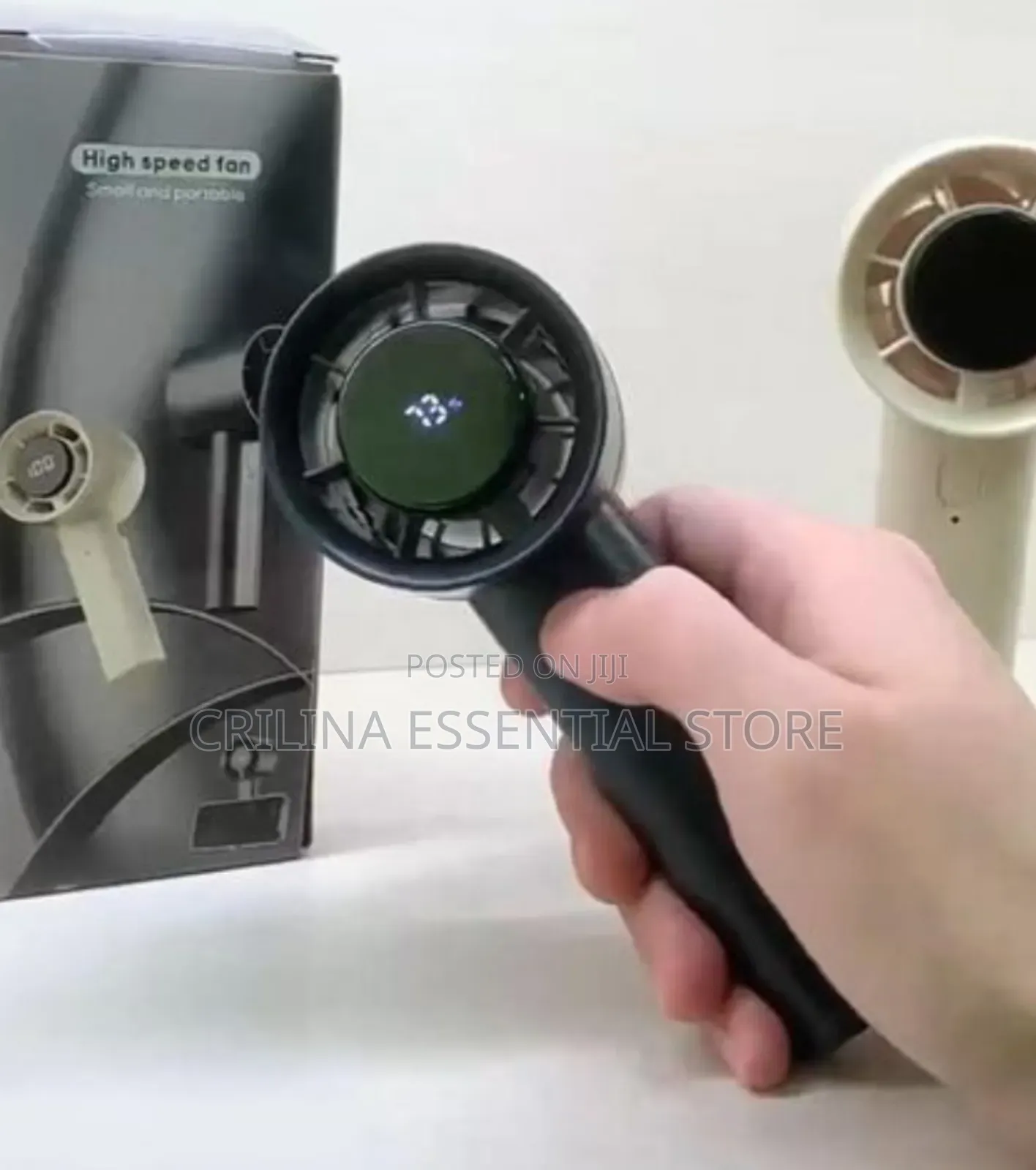 Hand-Held Digital Fan, Powerful Breeze and Rechargeable