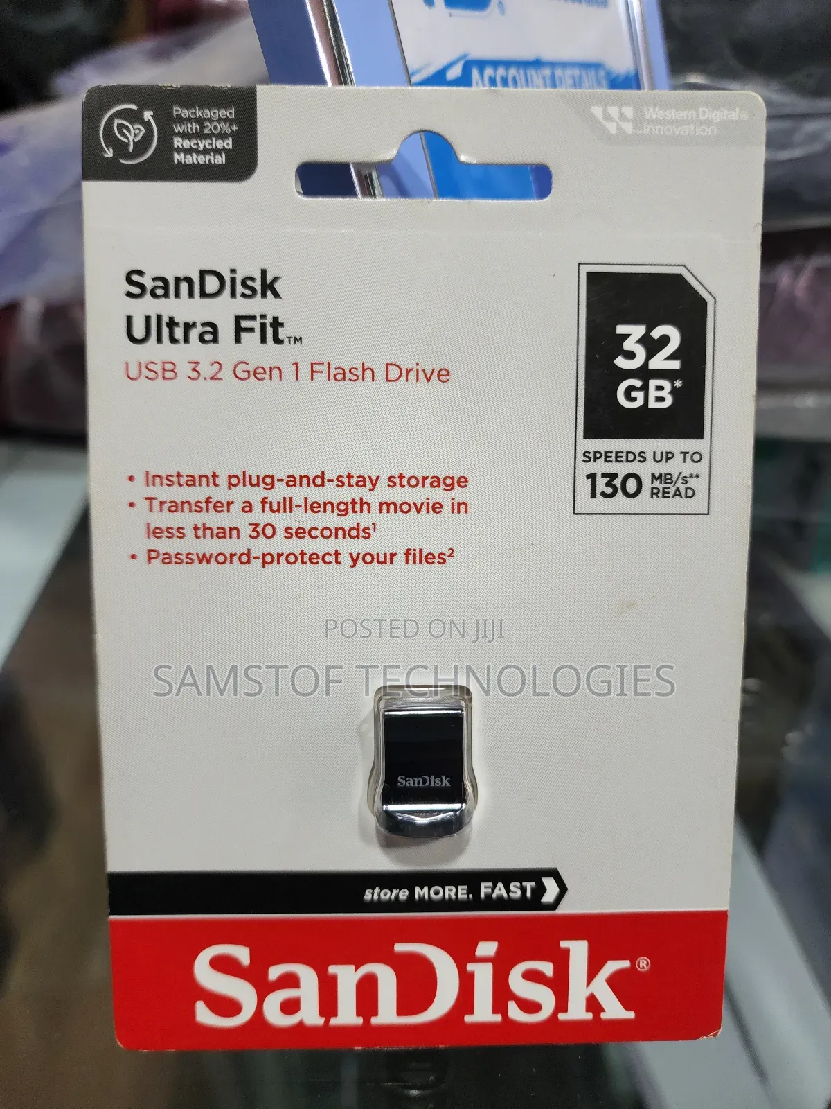 Scandisk Ultra Fit 32gb Usb 3.2 Flash Drive