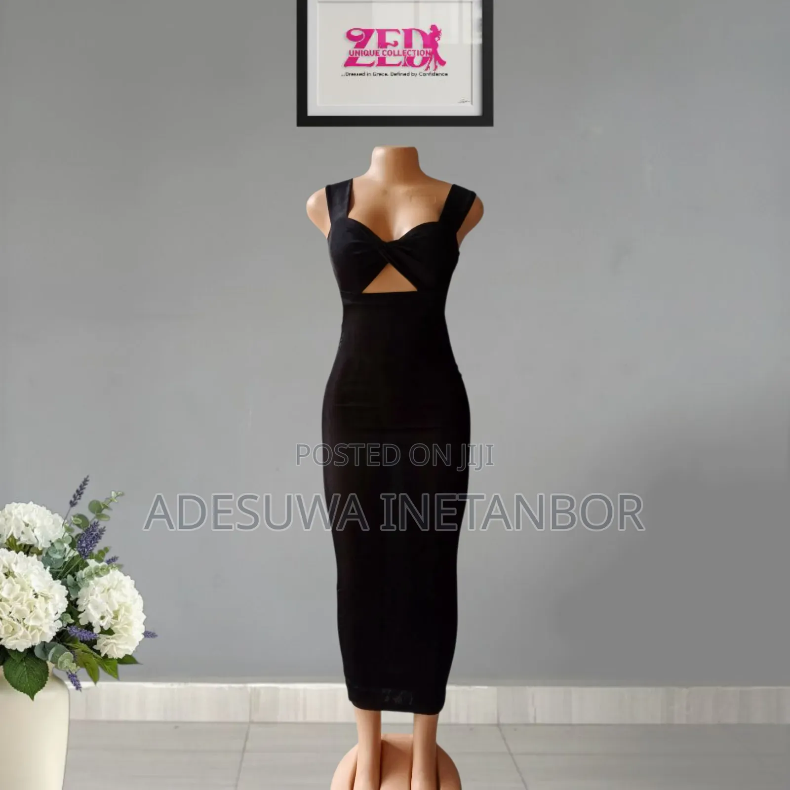 S/M Bodycon Midi Gown