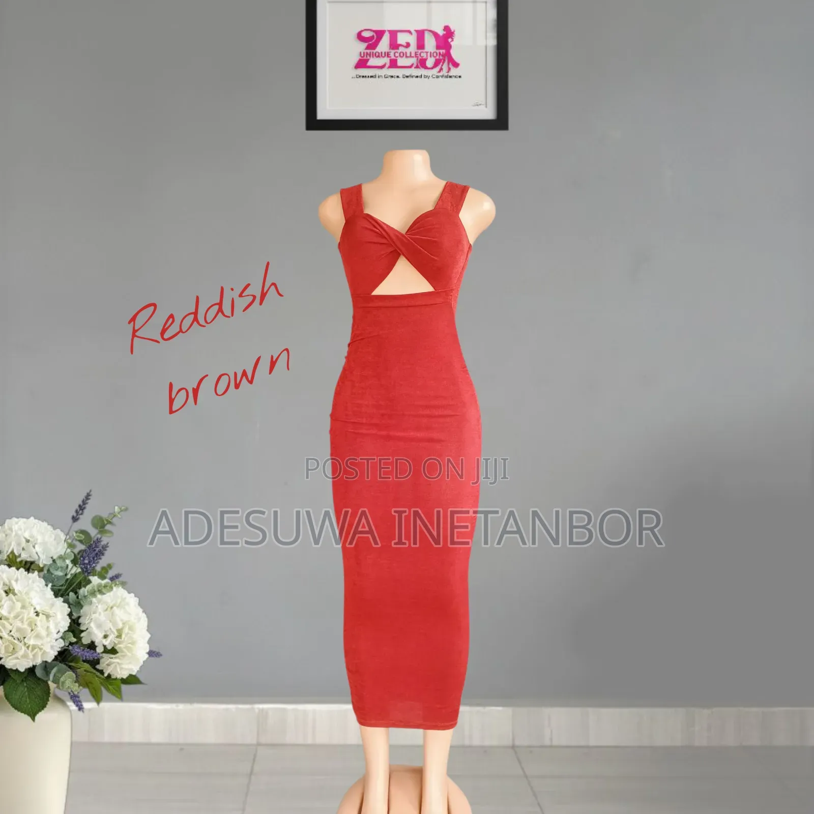 S/M Bodycon Midi Gown