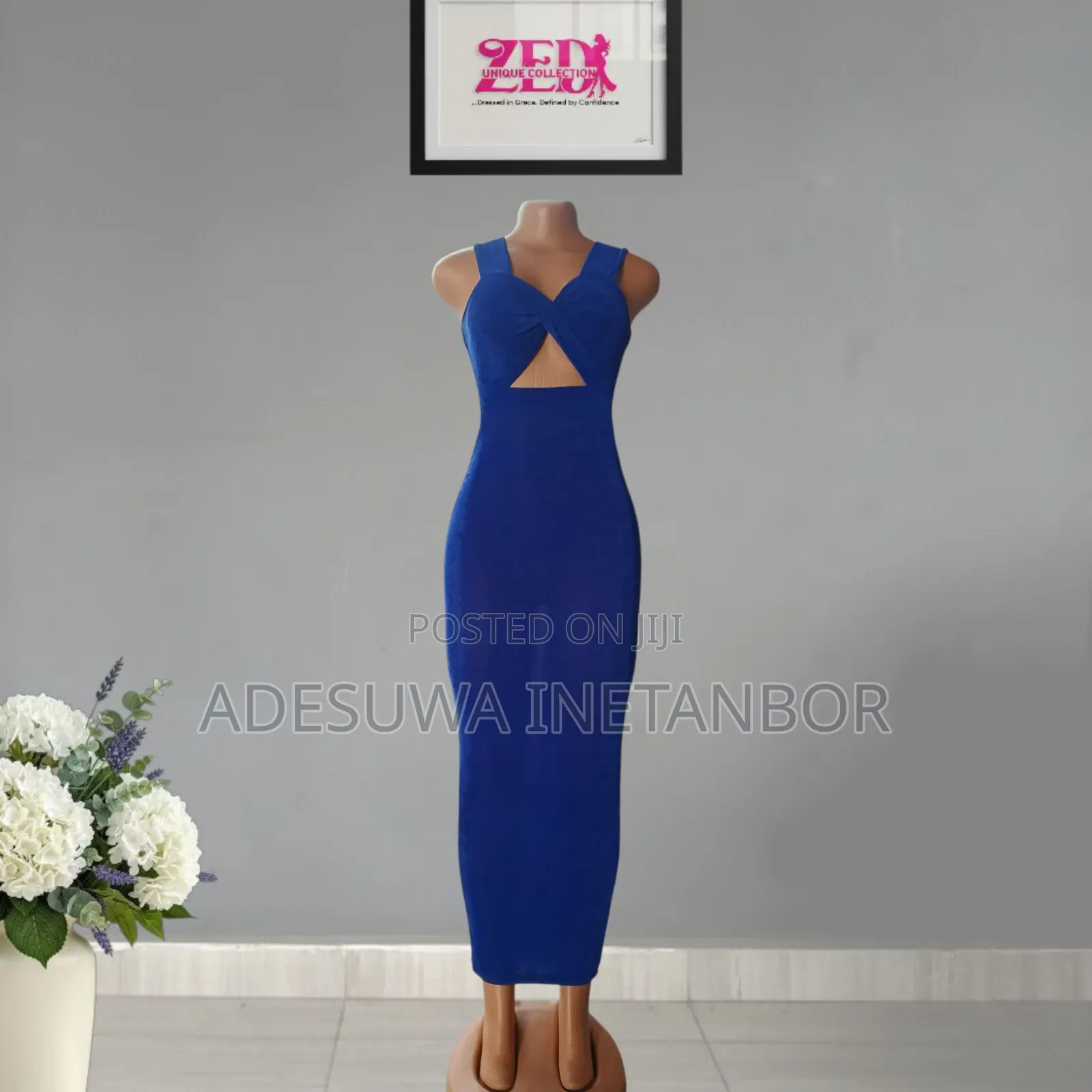 S/M Bodycon Midi Gown