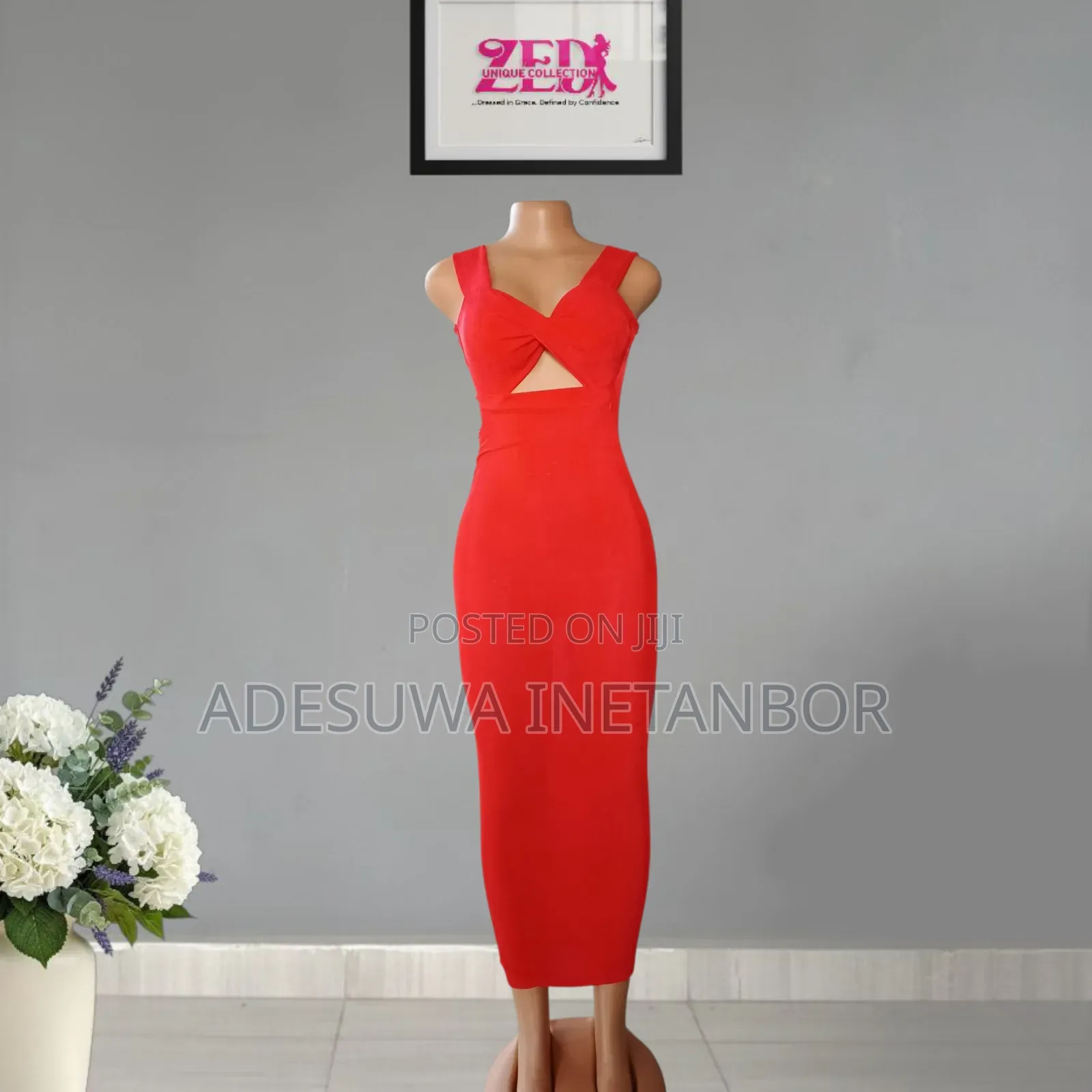 S/M Bodycon Midi Gown