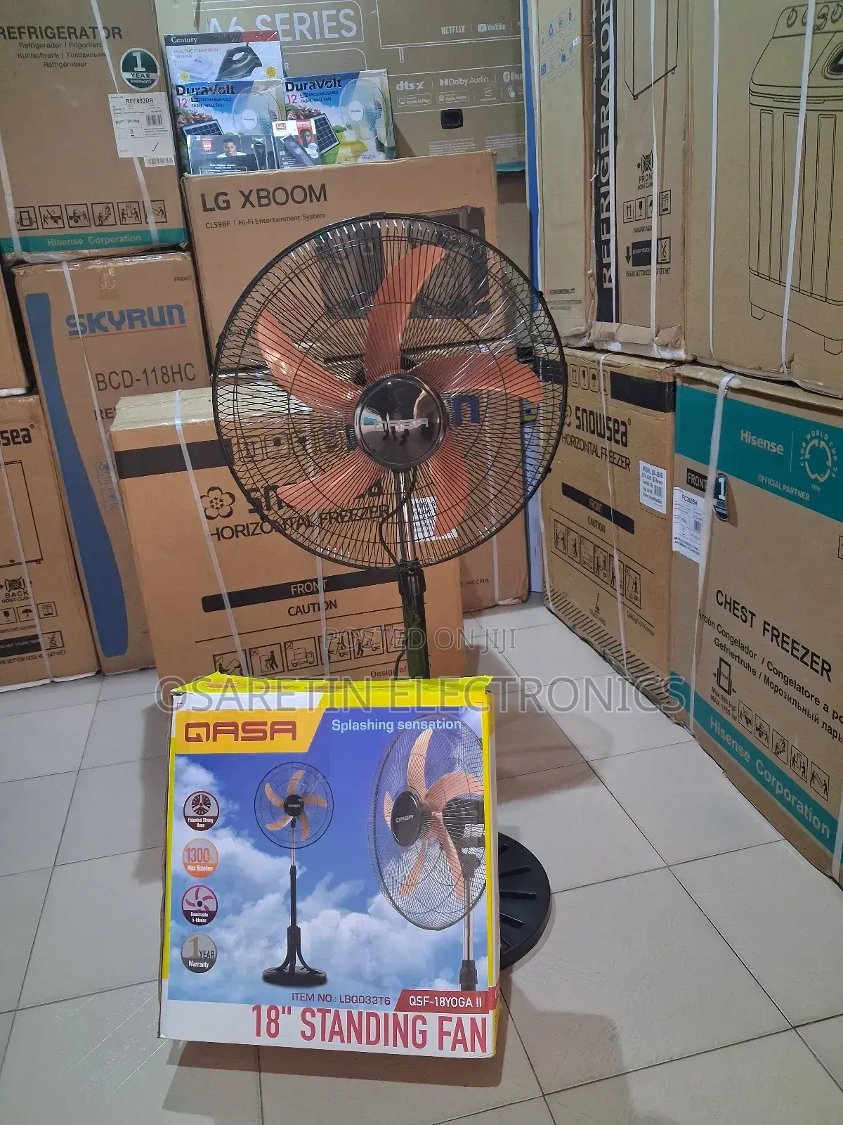 Qasa Standing Fan With Five Blades