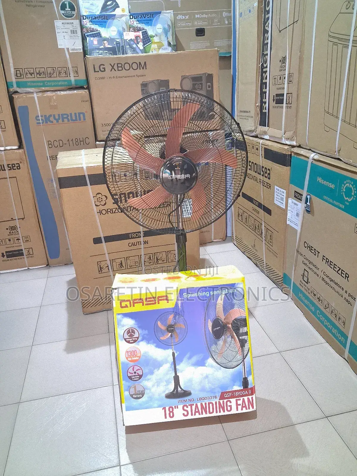 Qasa Standing Fan With Five Blades