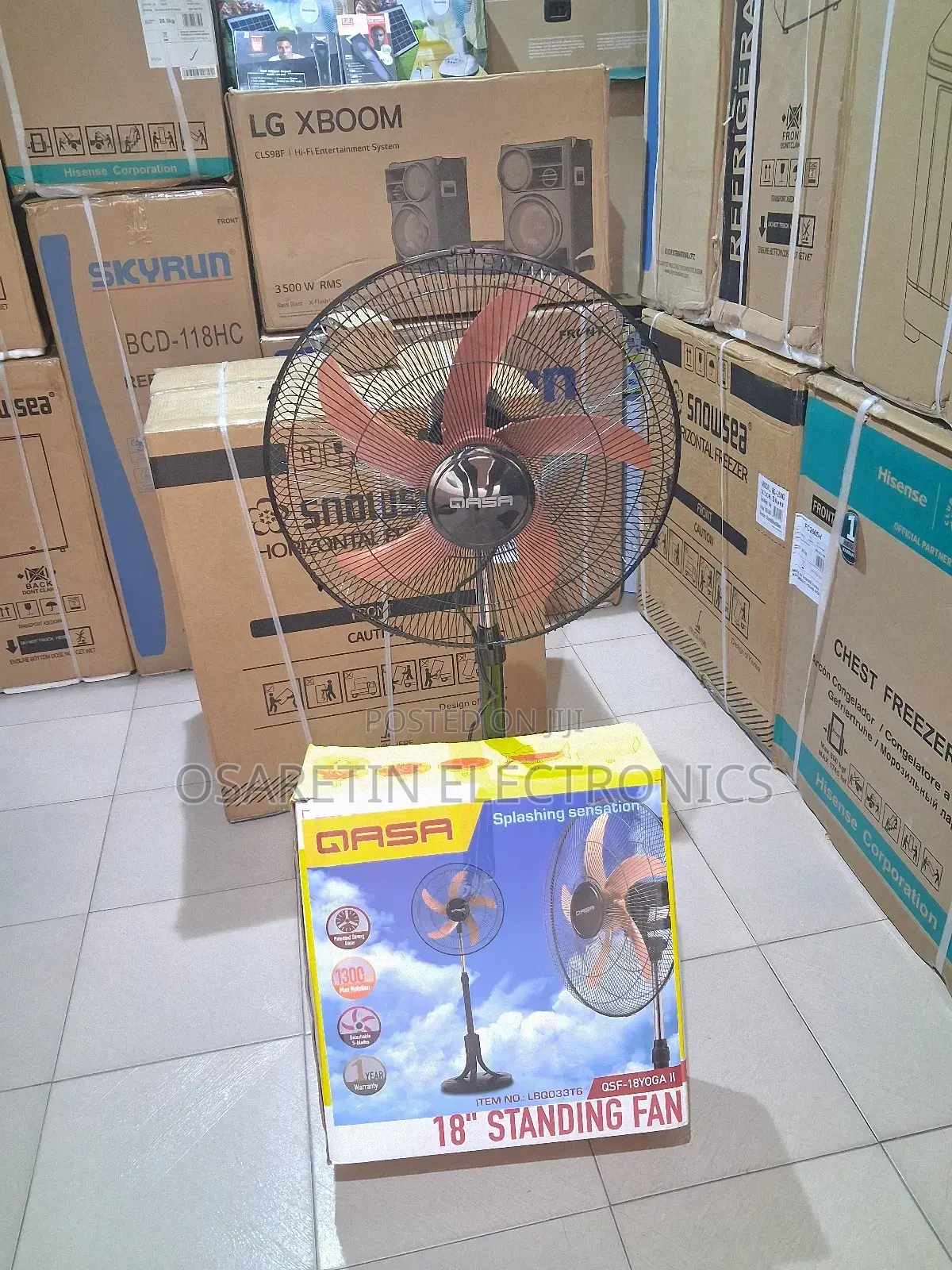 Qasa Standing Fan With Five Blades