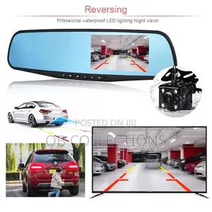 Full Hd 1080p Duallens Rearview Mirror Dashcam With G-Sensor170° Angle